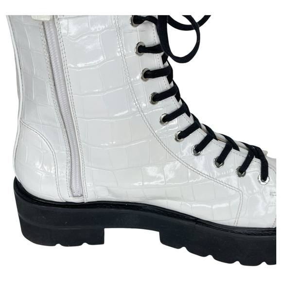 Stuart Weitzman Ryder Ultralift White Leather Womens Bootie Size 8M - Picture 9 of 14